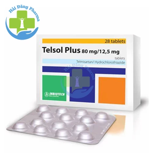 Telsol plus 80mg/12,5mg tablets - Hộp 2 vỉ x 14 viên